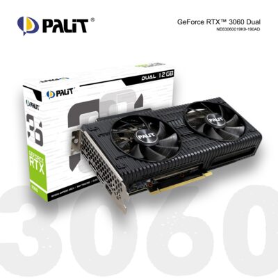 ვიდეო დაფა PALIT RTX 3060 DUAL 12GB (NE63060019K9-190AD) GDDR6 192BIT